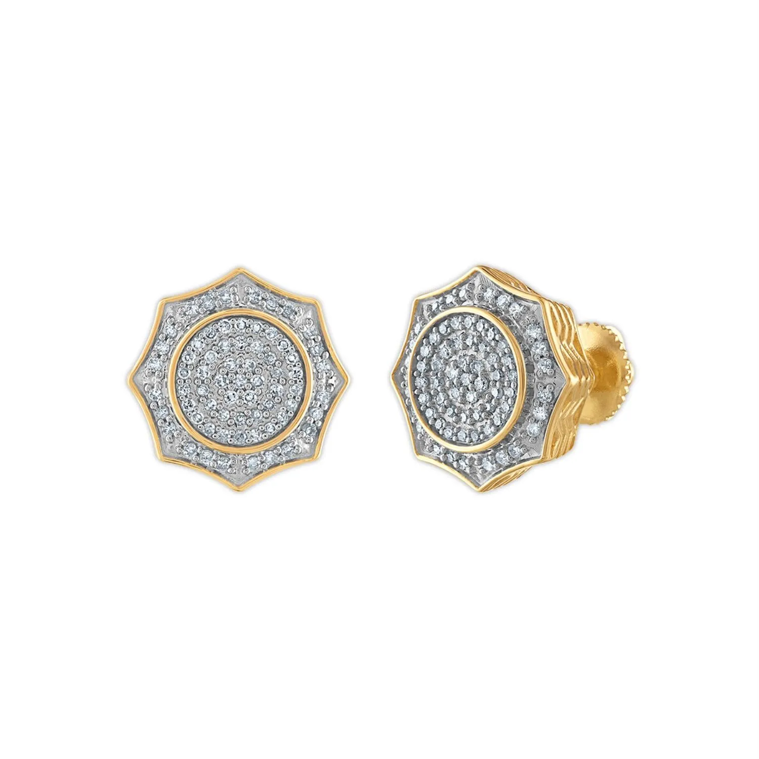 1/2 CTW Diamond Fashion Stud Earrings in 10KT Yellow Gold