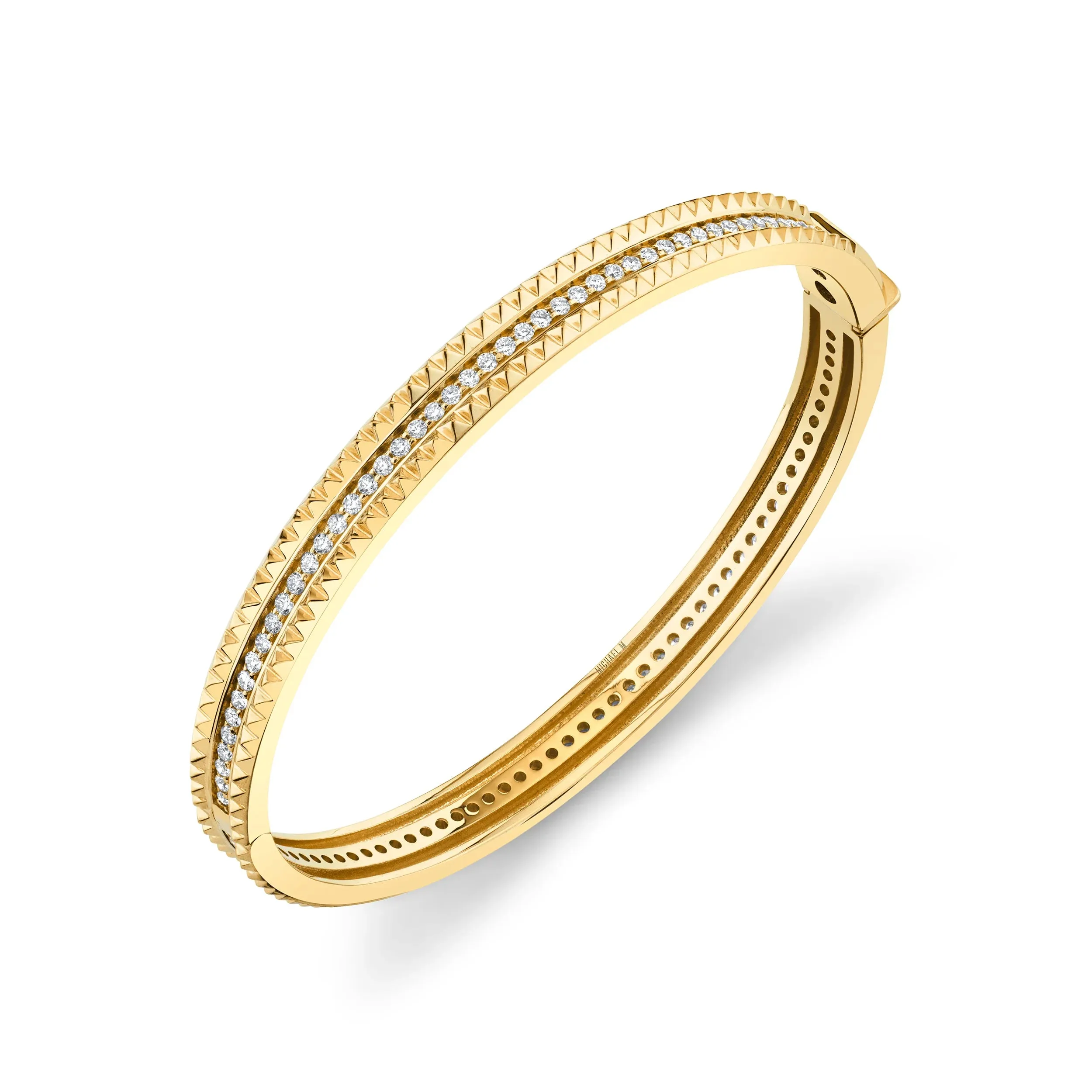 1.37ctw Diamond Tetra Pavé Bangle