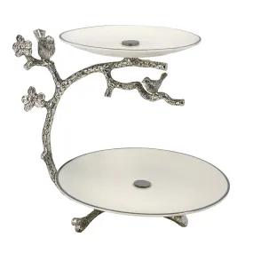 2-Layer Cake Stand Silver