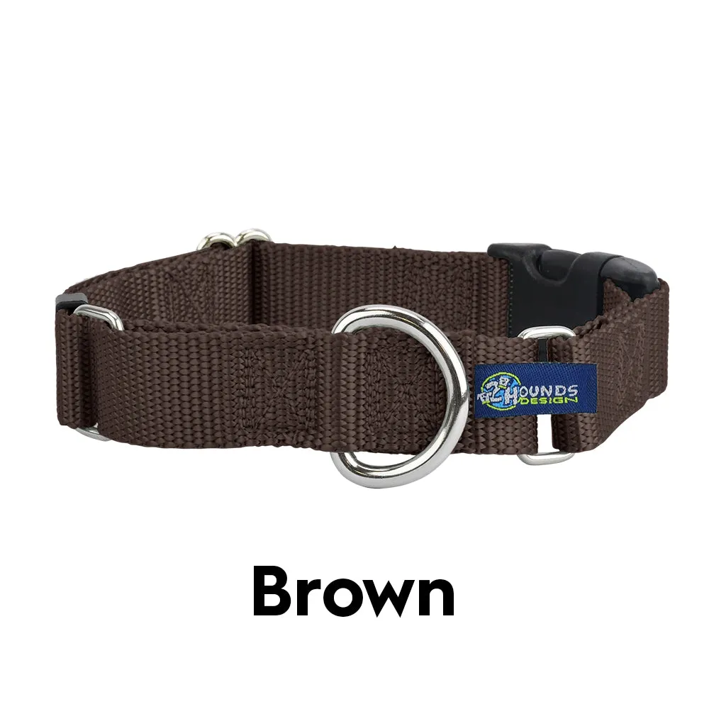 5/8″ and 1″ Brown Nylon Dog Collar