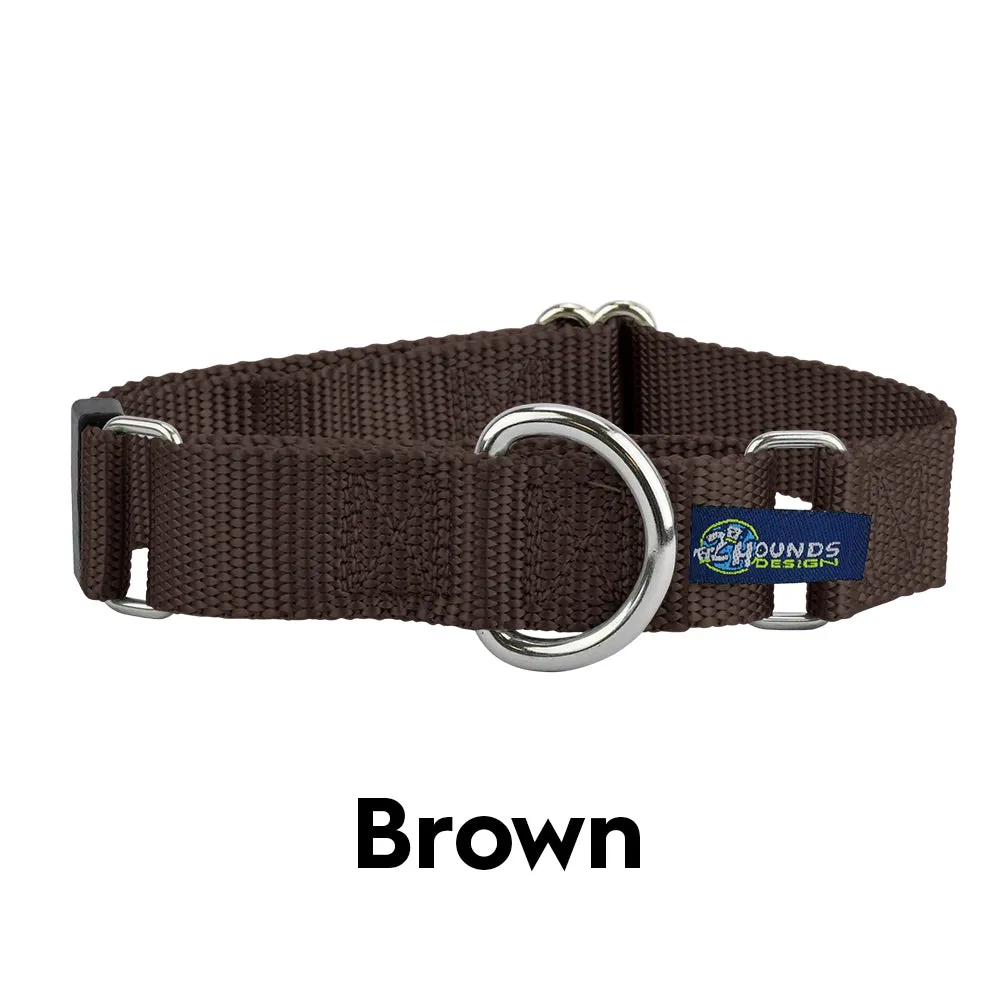 5/8″ and 1″ Brown Nylon Dog Collar