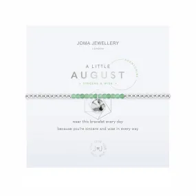 A Little August Birthstone Bracelet | Silver Plated with Aventurine