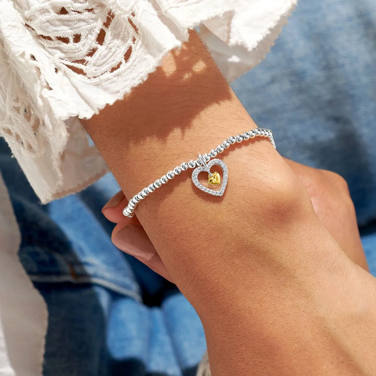 A Little 'Love You Mummy' Mother's Day Bracelet | Silver & Gold Plated