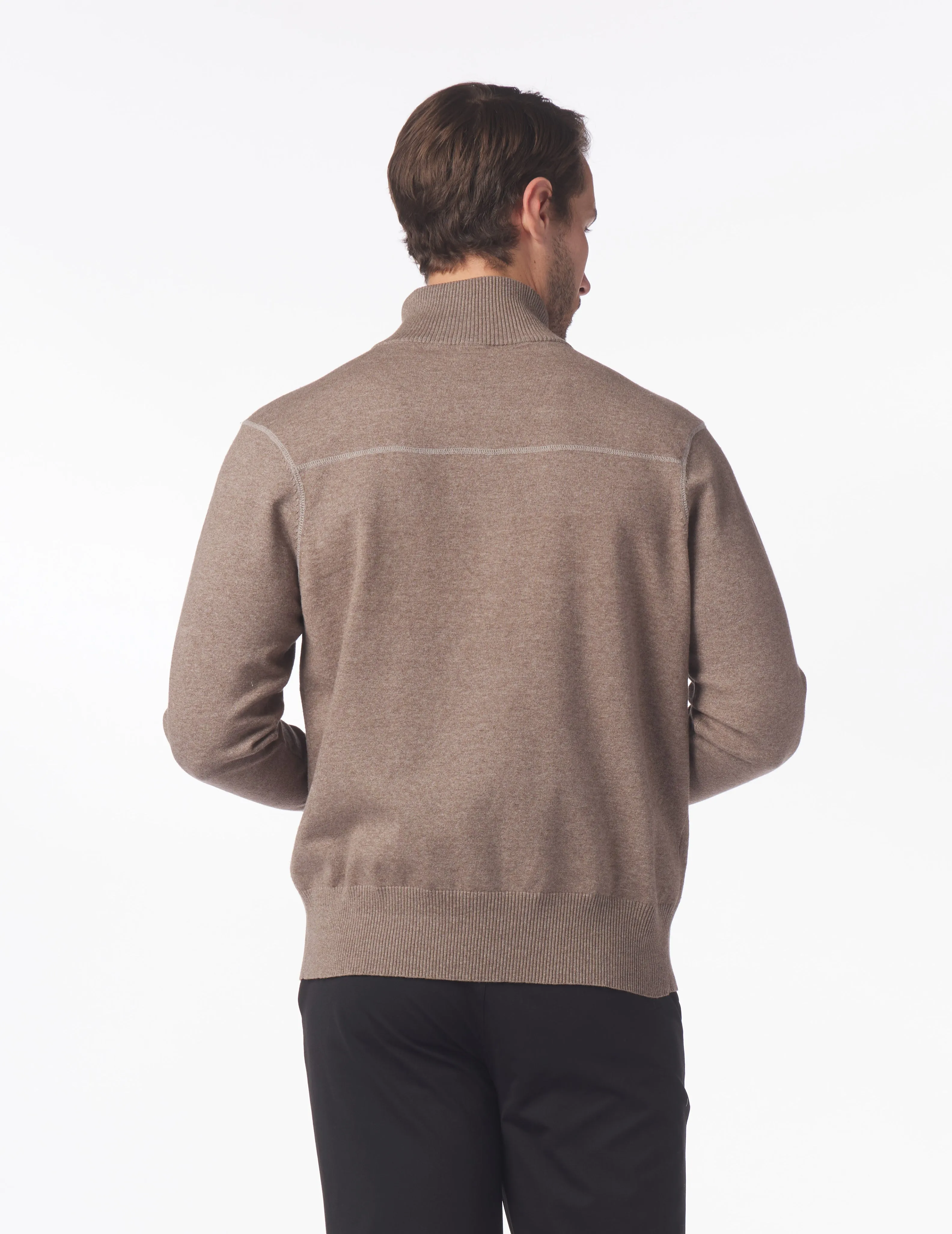 Ace 1/4 Zip: Mocha Heather