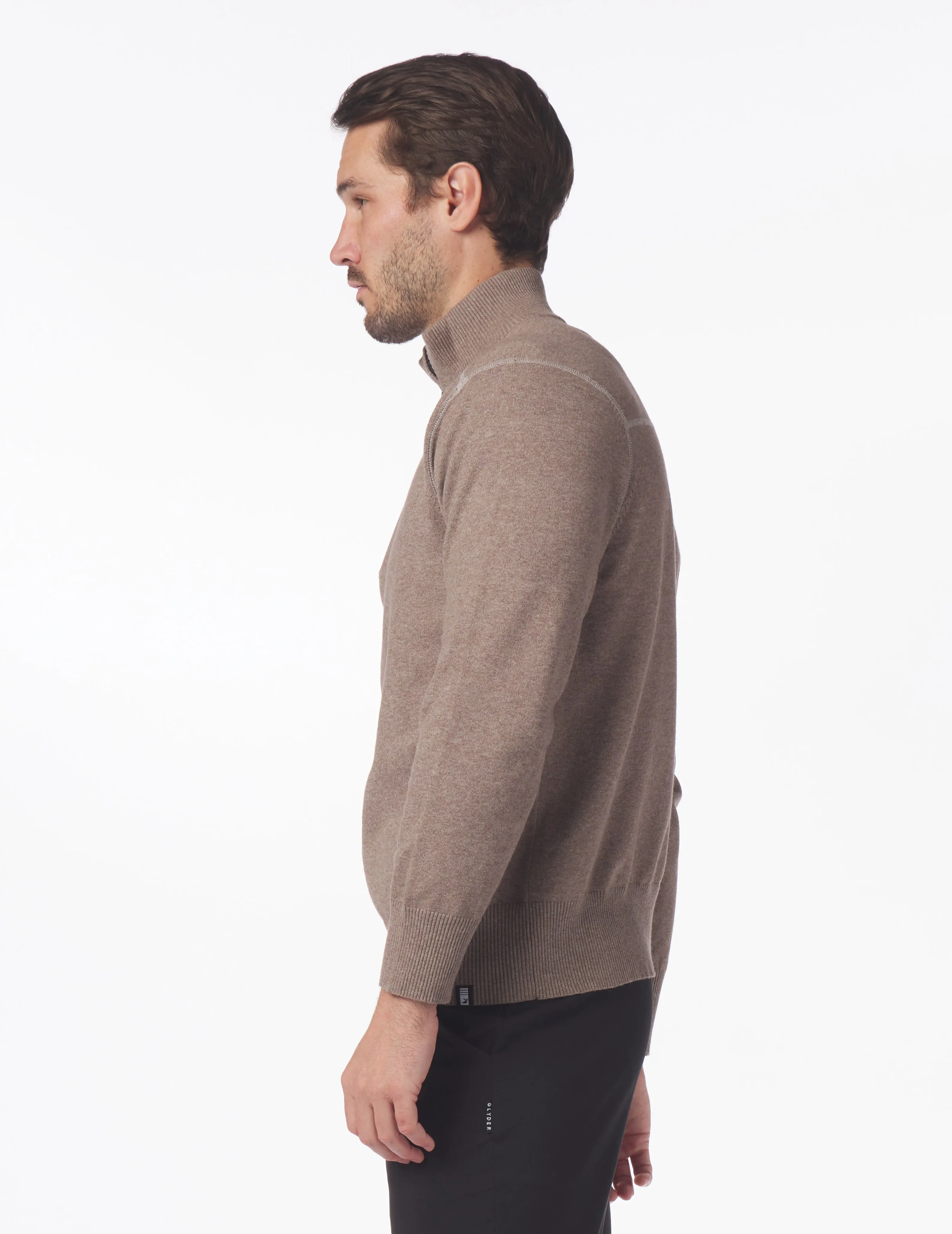 Ace 1/4 Zip: Mocha Heather