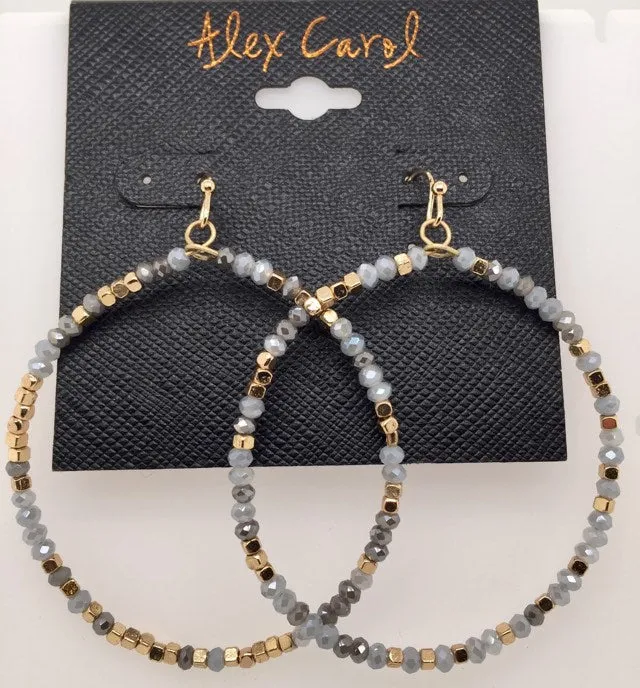 Alex Carol Beaded Hoop Earrings