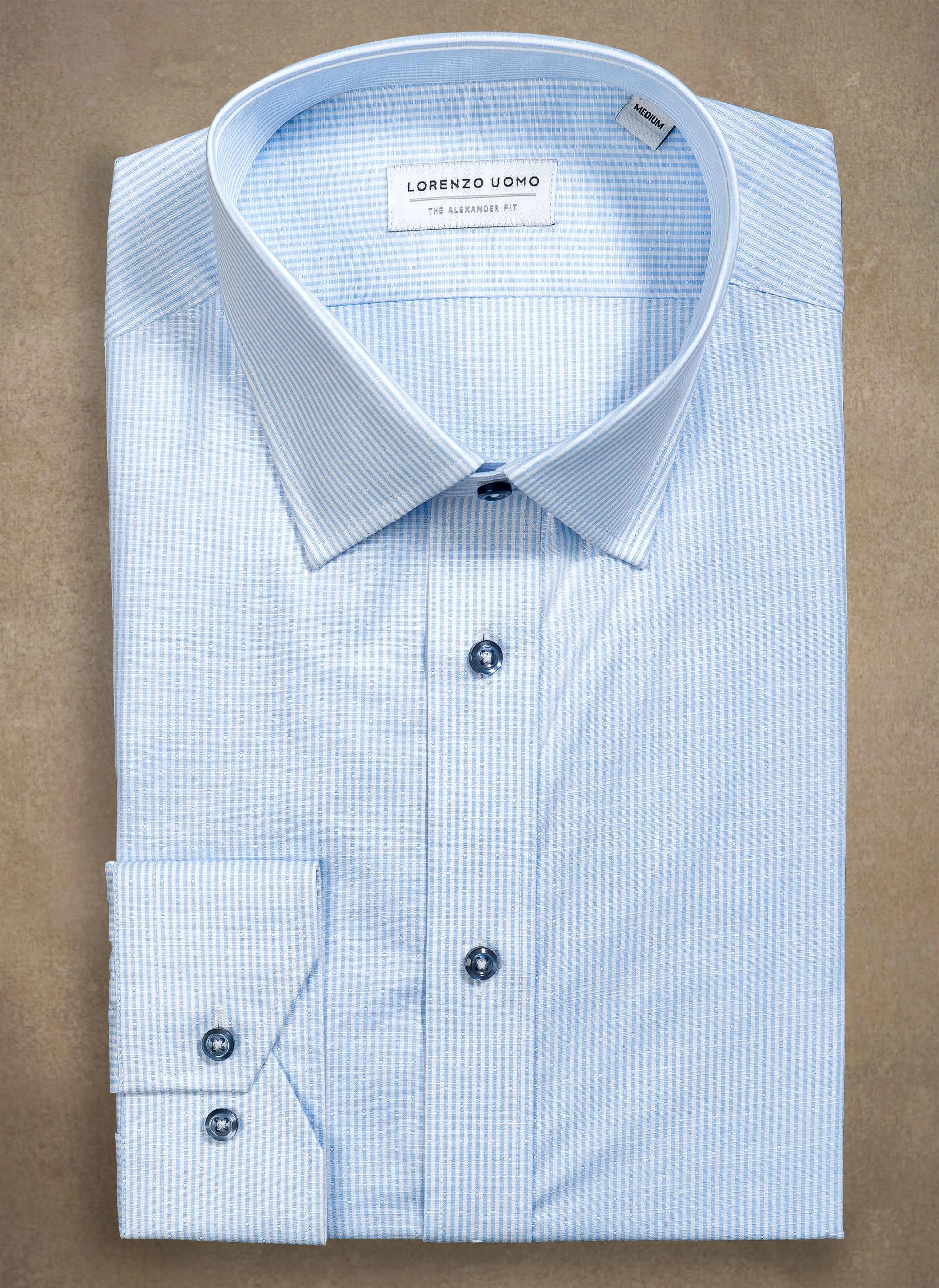 Alexander "Venetian Stripe" Shirt in Washed Blue