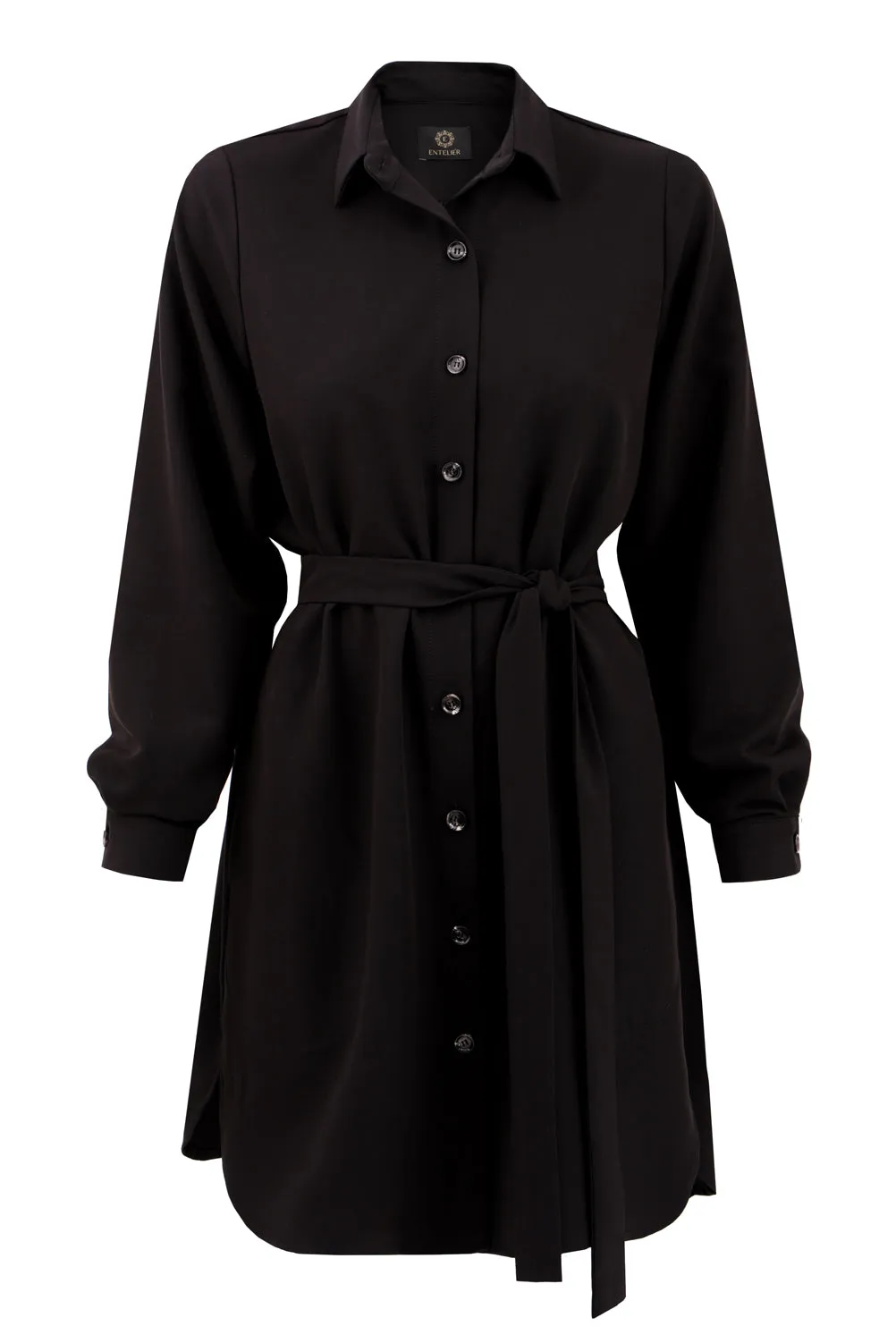 Amelie Shirt Dress Black