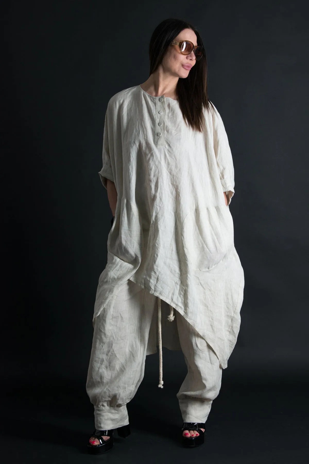 ANN Plus size Linen Tunic SALE