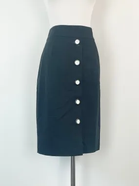 Anthea Crawford Black Button Up Midi Skirt - AU10