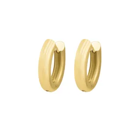 Bespoke Earring Hoop Pair 4mm x 10mm - Gold