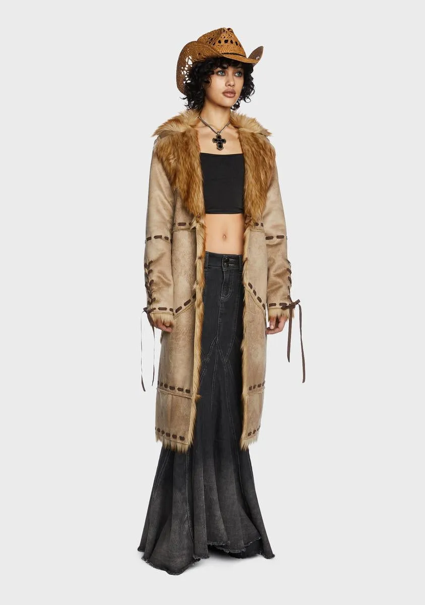 Between Two Pines Faux Fur Coat