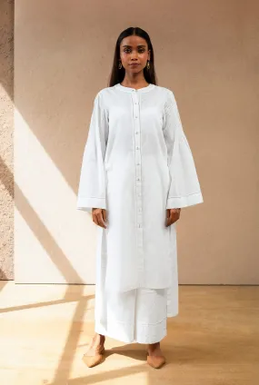 Blanco Mandarin Collar Tunic