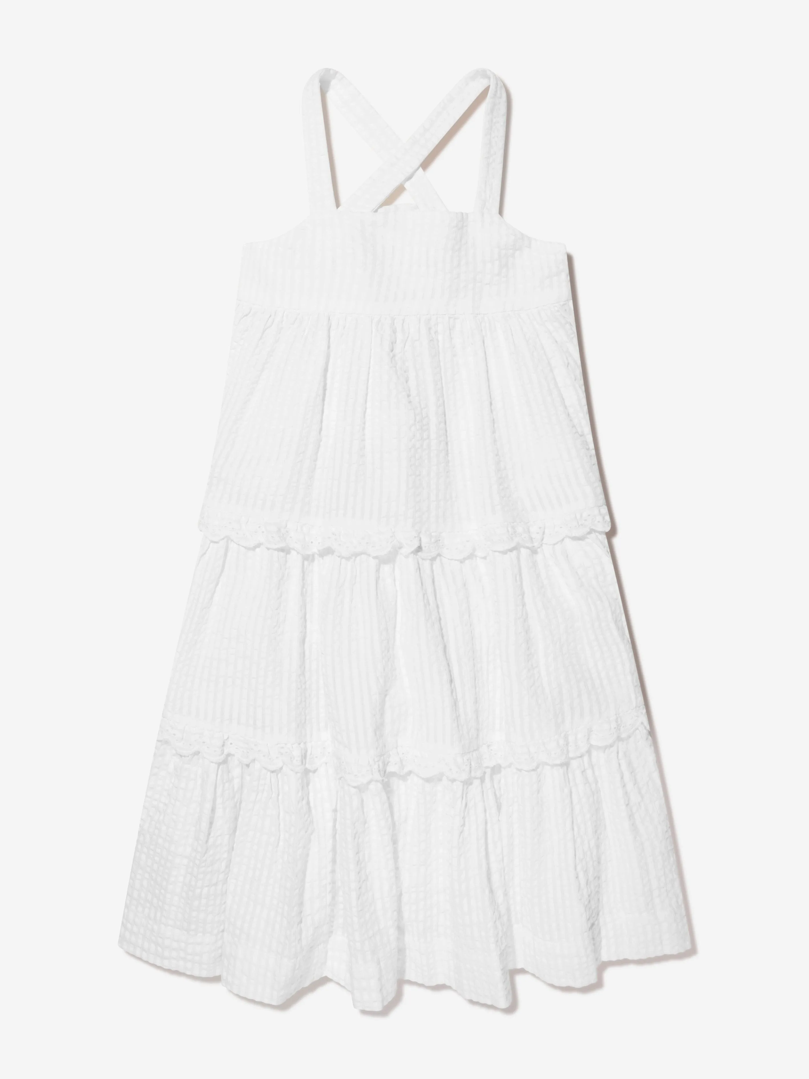 Bonpoint Girls Cherish Maxi Dress in White