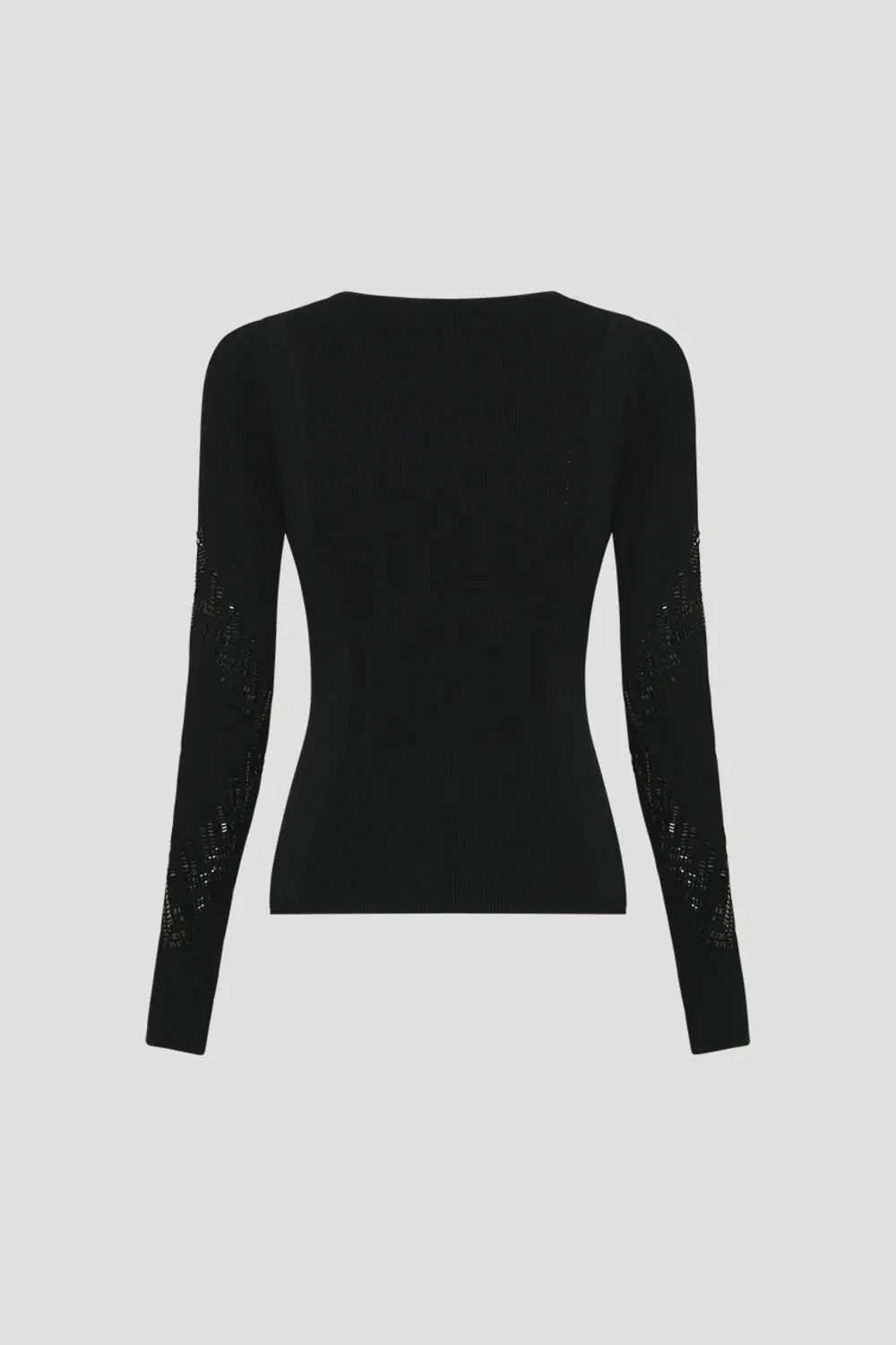 Camilla Engineered Cut Out Long Sleeve Knit Top - Cartouche Kingdom