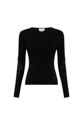 Camilla Engineered Cut Out Long Sleeve Knit Top - Cartouche Kingdom