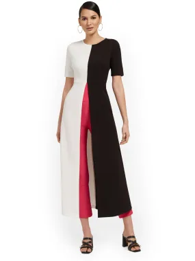 Colorblock Knit Maxi Top