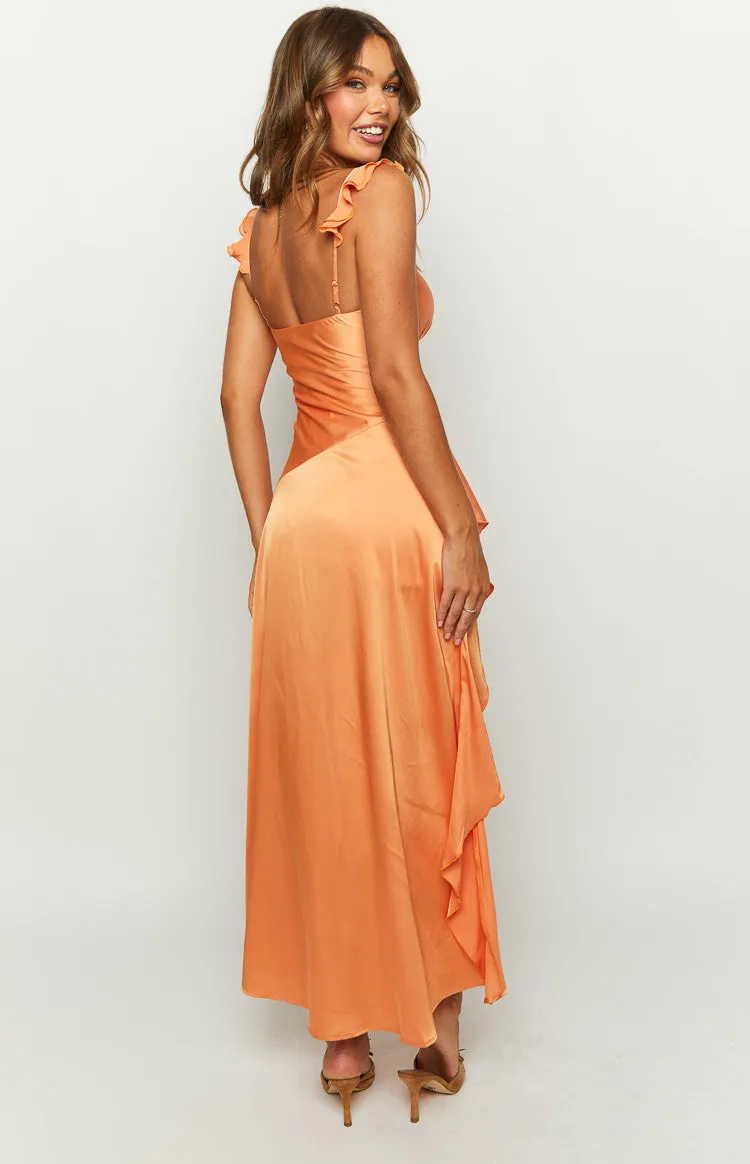 Corrina Orange Maxi Dress