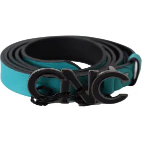 Costume National Chic Blue Green Leather Fashion Belt