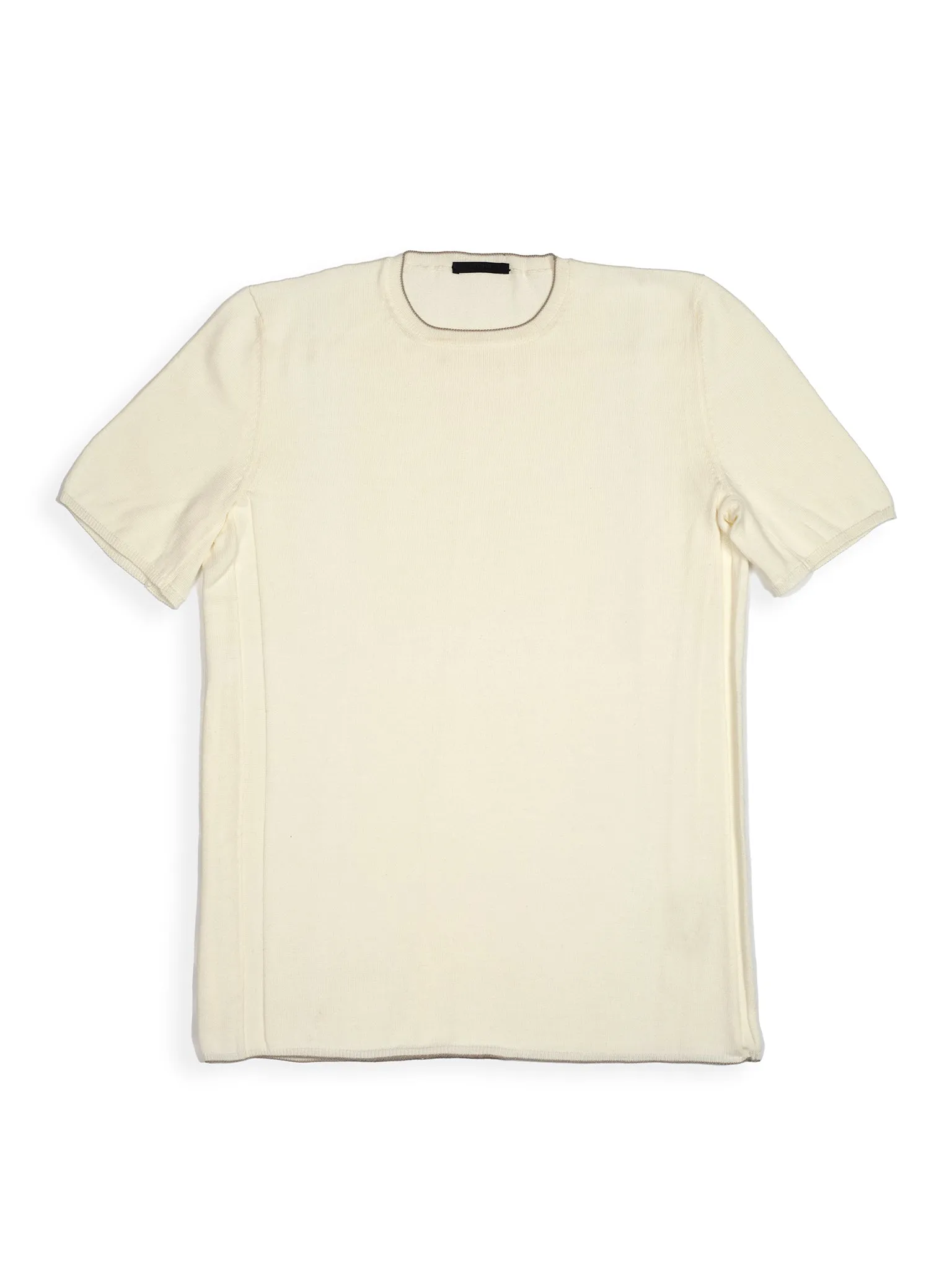 Cotton Sweater Tee Shortsleeve Bone