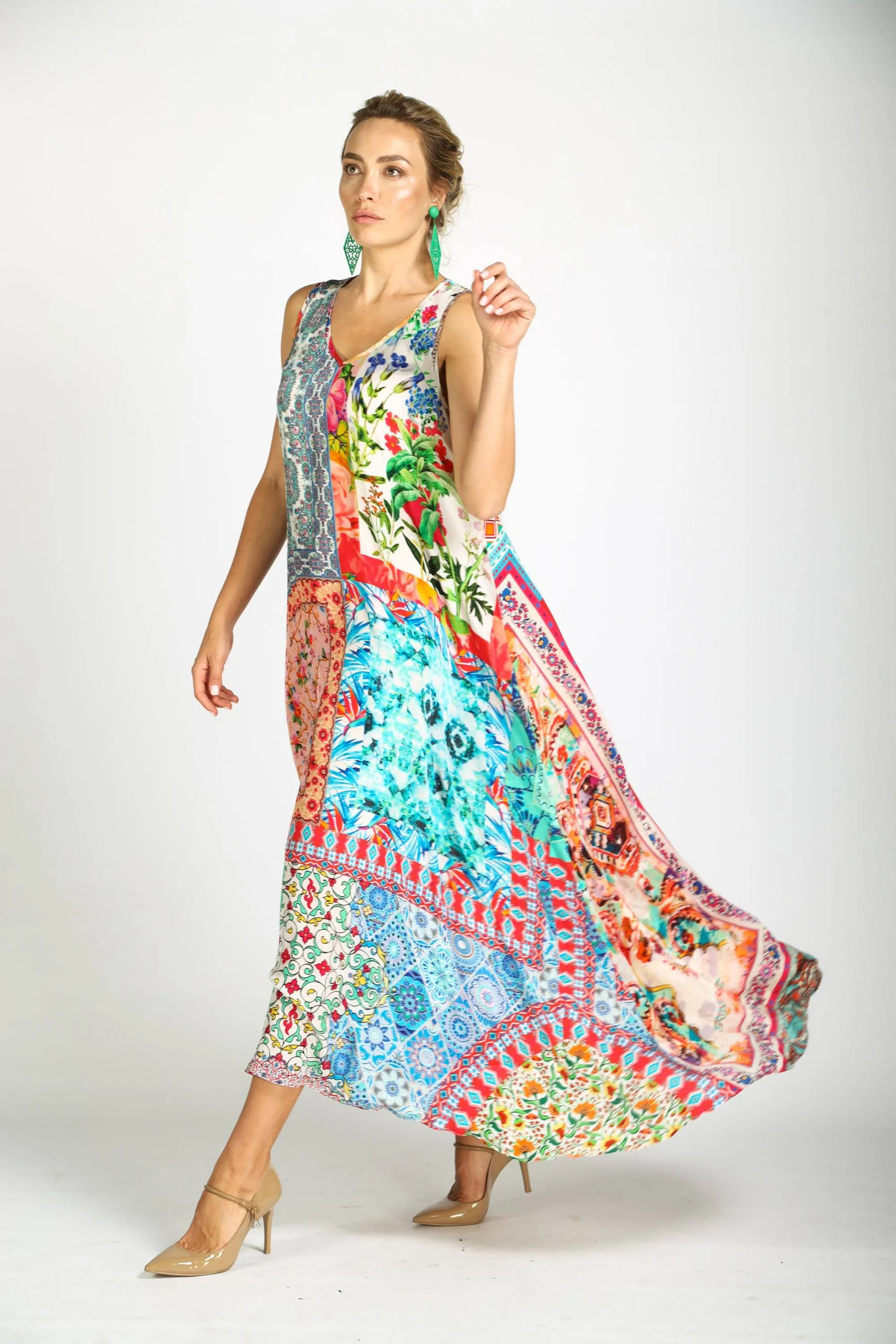 DAMASCUS - SLEEVELESS MAXI DRESS