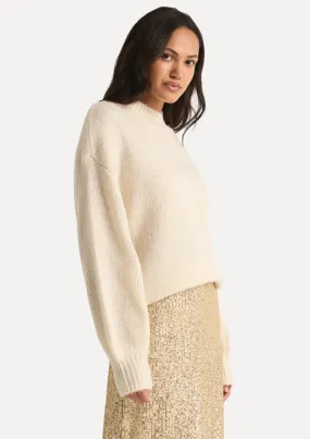 Danica Mock Neck Sweater - Sea Salt