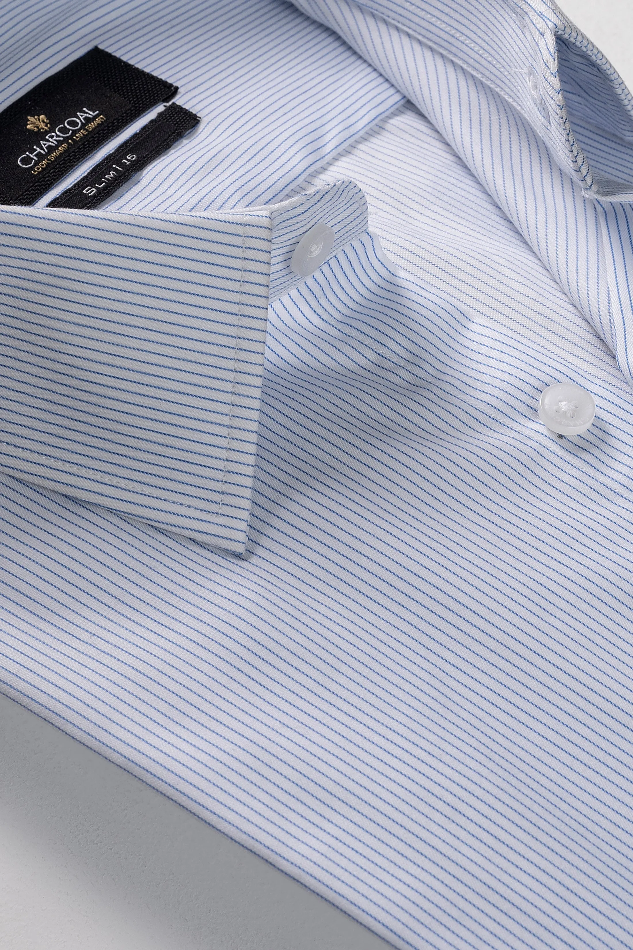 DRESS SHIRT WHITE NAVY