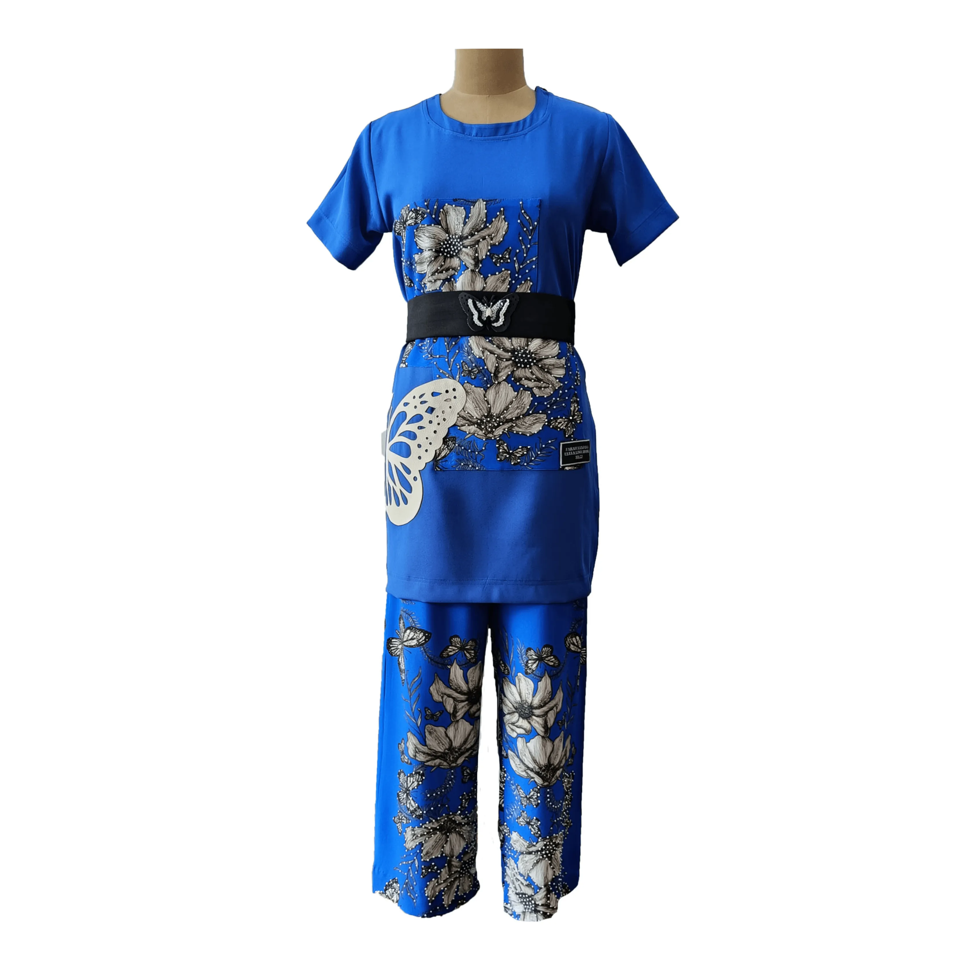 Electric Blue Co-ord with Belt