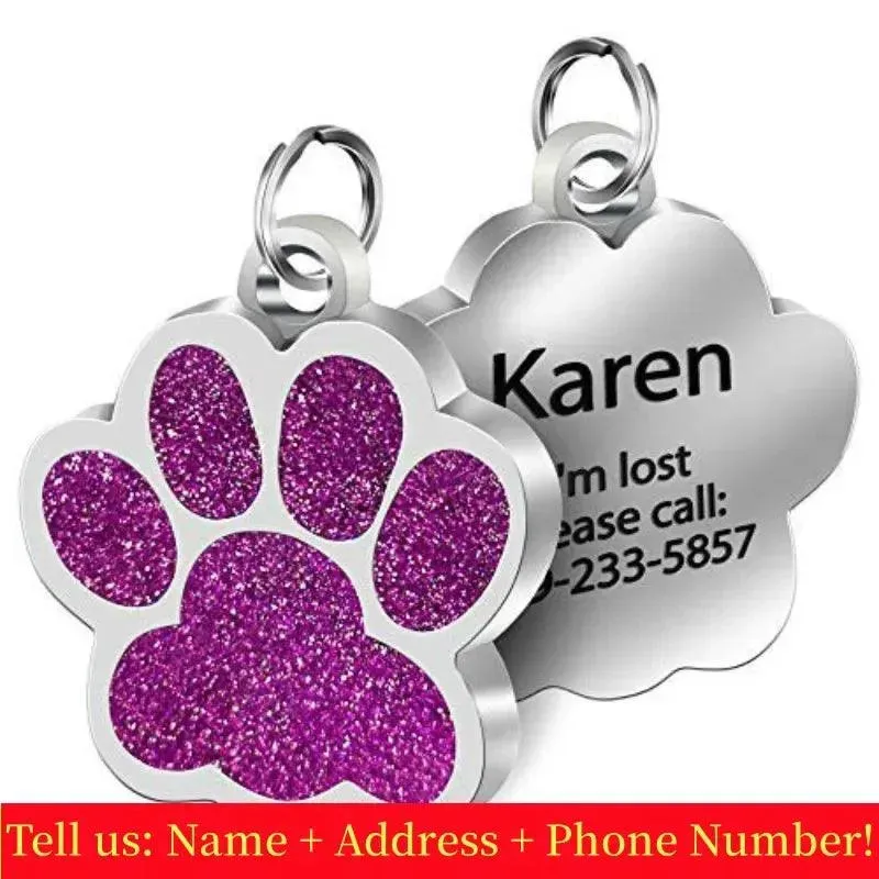 Engraved Pet ID Collar Tag