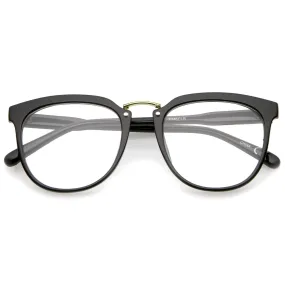 European Dapper Horned Rim Clear Lens Glasses