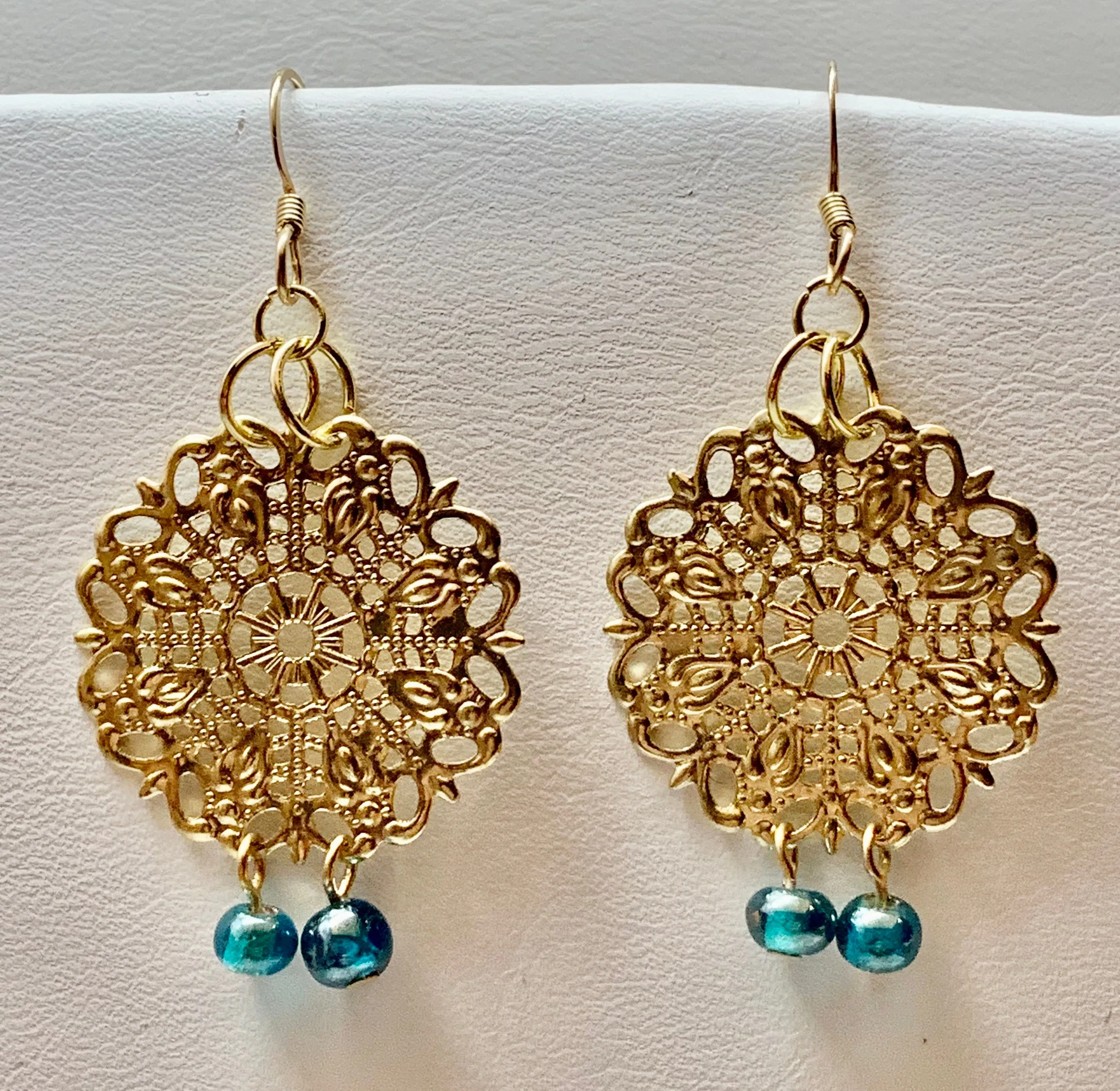 Fashion Filigree Bead Earrings