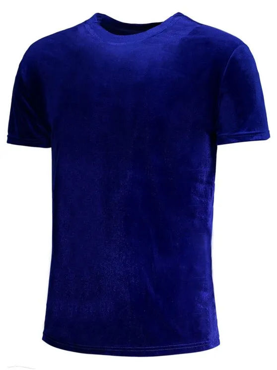 Fashion Short Sleeve Velvet Top