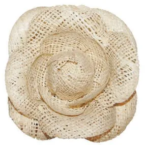 Flower Brooch - Straw