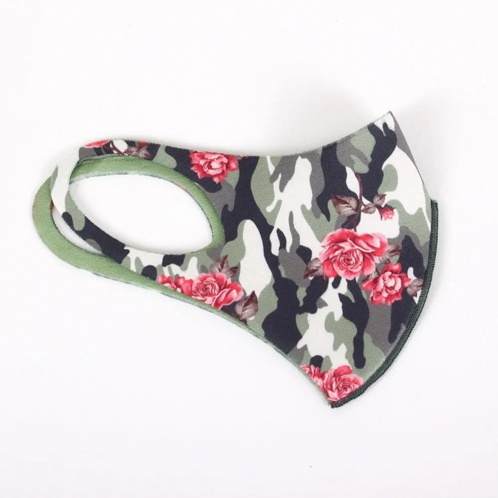 FSMASK Reversible Assorted Floral & Camouflage Adult Fashion Face Mask