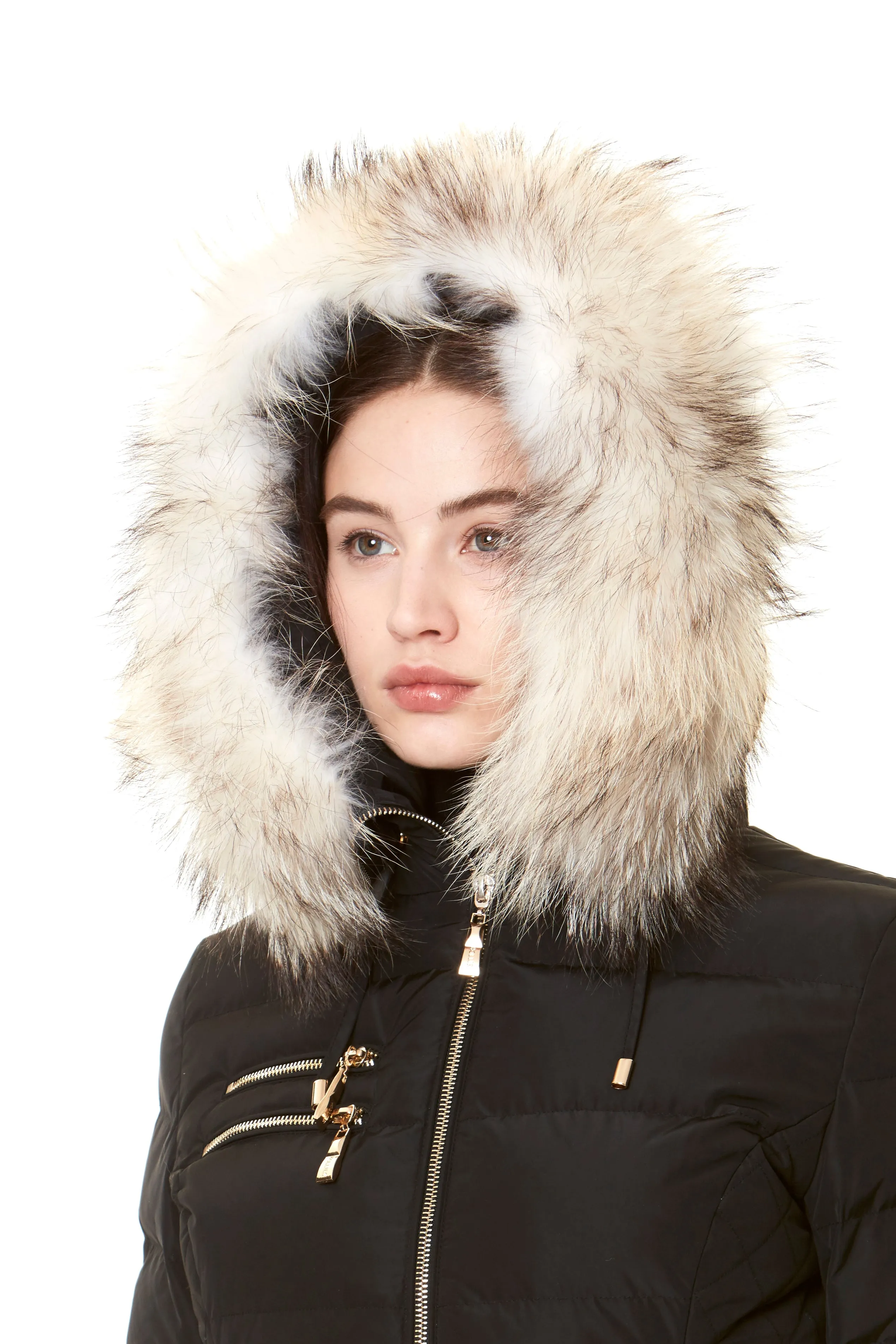 FUR COLLAR WHITE