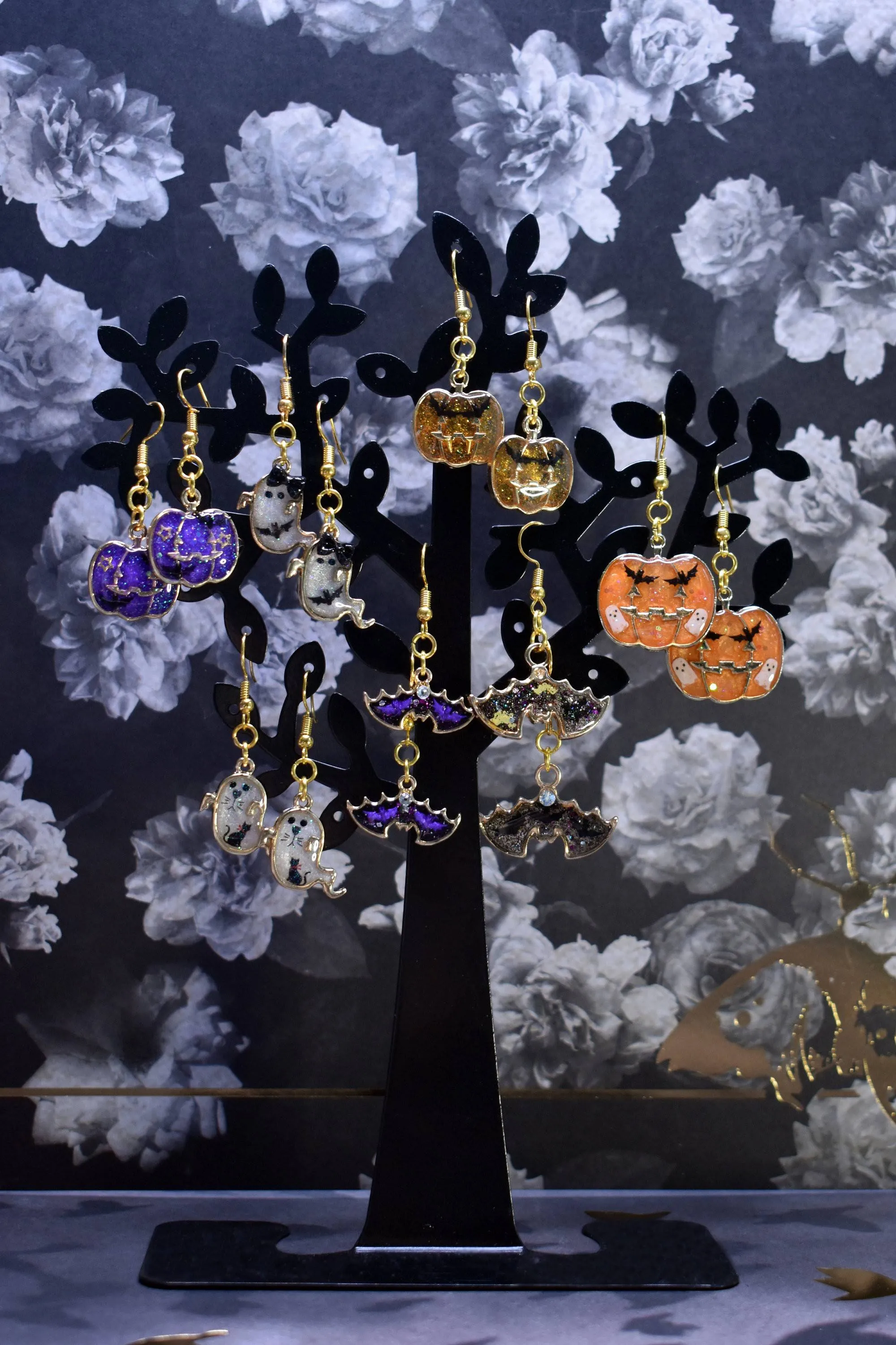 Ghost Party Pumpkin Earrings