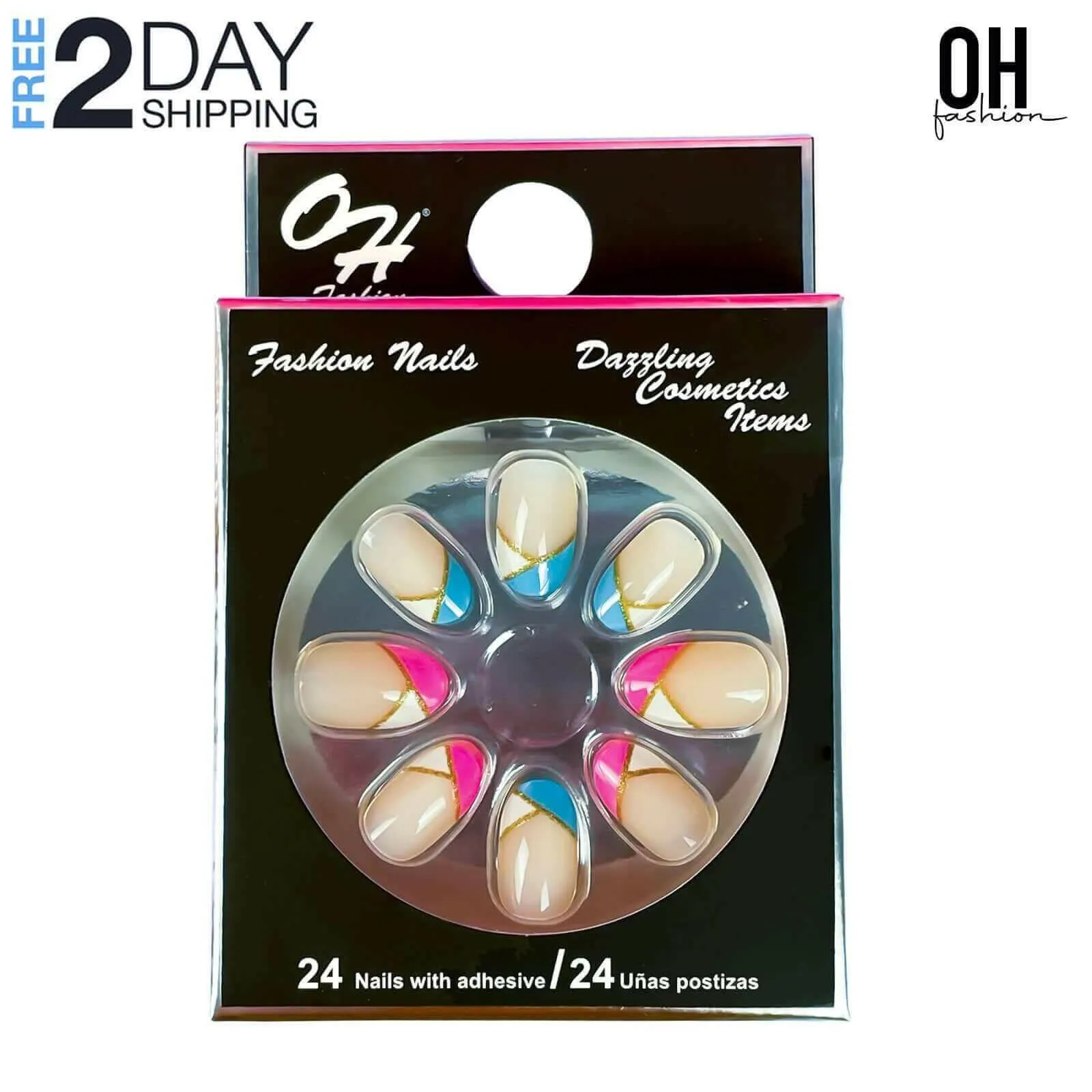 Glue on Nails Daily Chic, 24 PCs