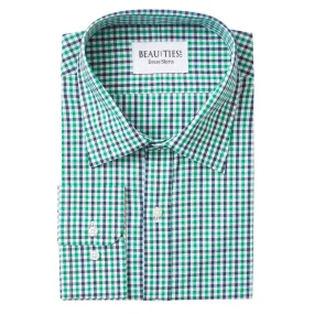 Green & Blue Gingham Dress Shirt