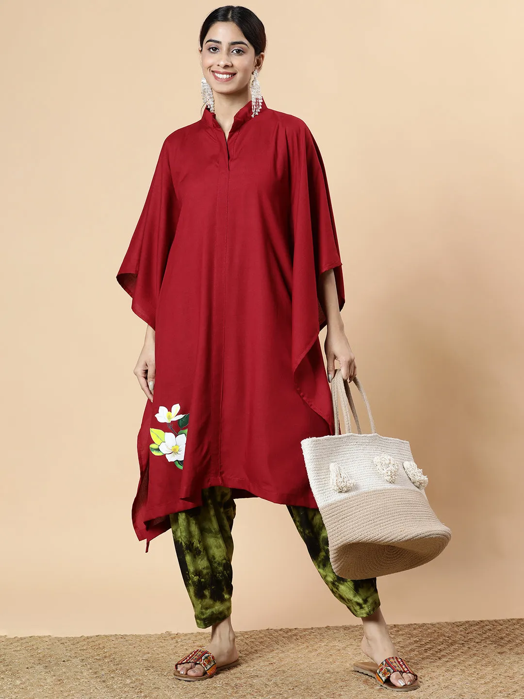 Green Rayon TieDyeSalwar