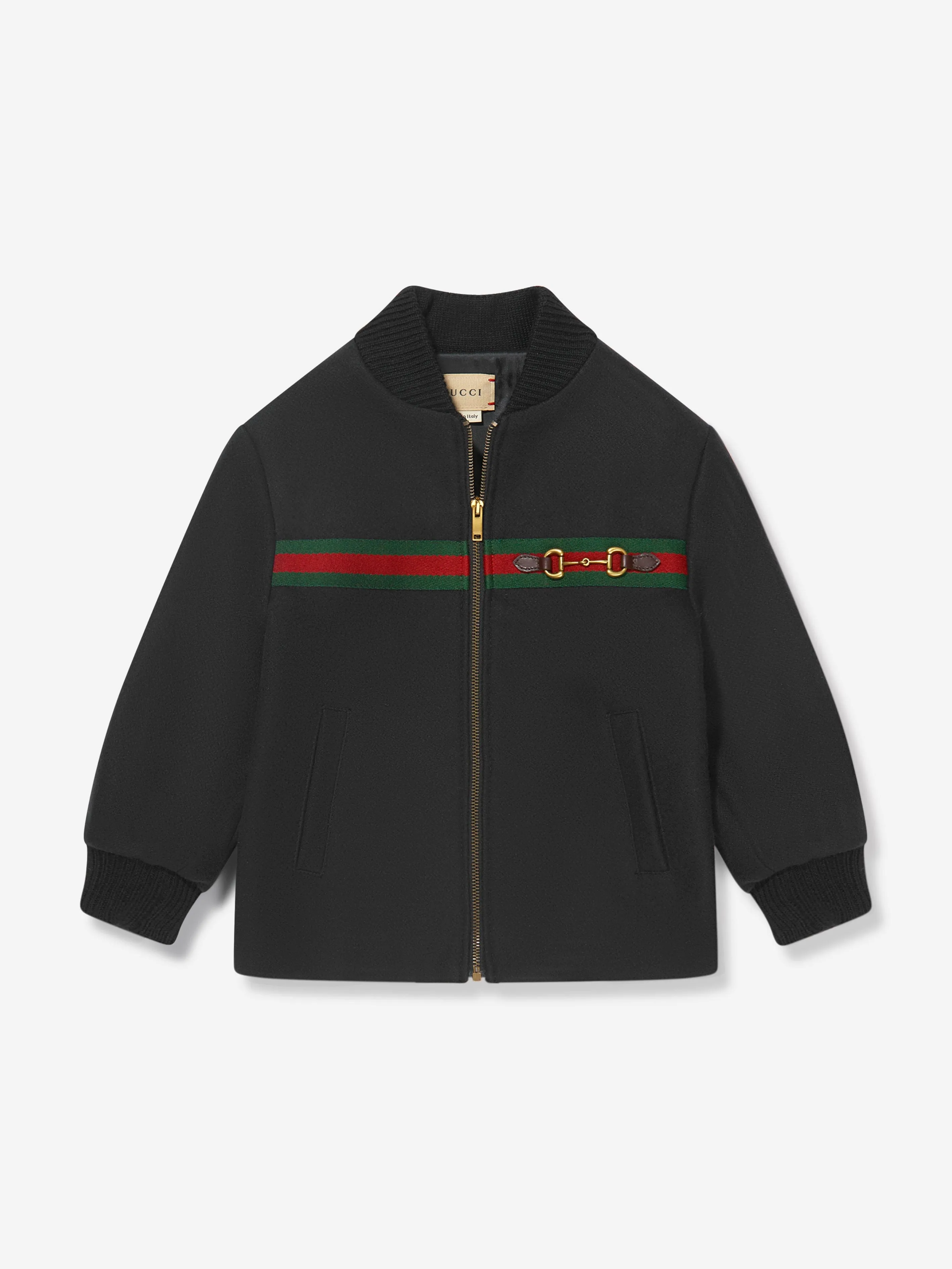 Gucci Baby Boys Web Stripe And Horsebit Bomber Jacket