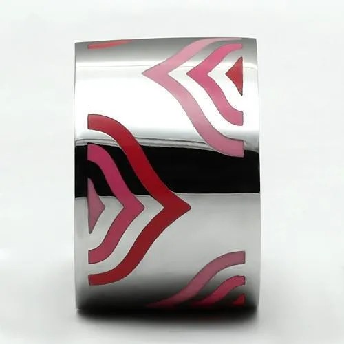 High polished (no plating) Stainless Steel Ring with Epoxy in Multi Color for Women Style TK678