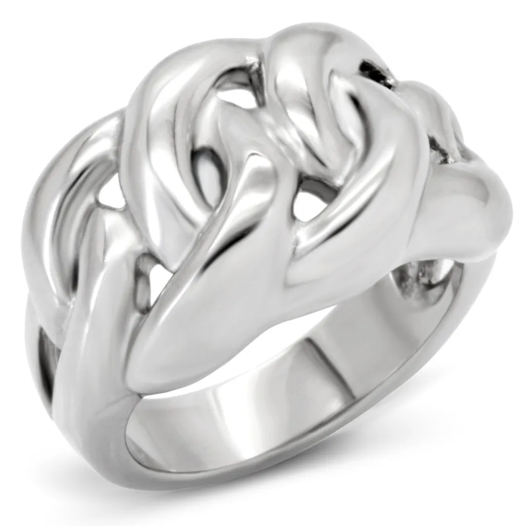 High polished (no plating) Stainless Steel Ring with No Stone for Women Style TK147