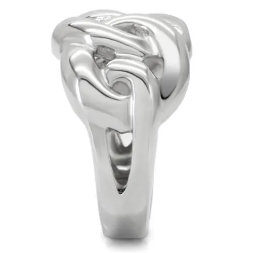 High polished (no plating) Stainless Steel Ring with No Stone for Women Style TK147