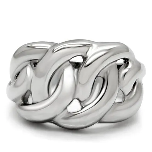 High polished (no plating) Stainless Steel Ring with No Stone for Women Style TK147