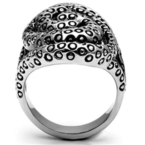 High polished (no plating) Stainless Steel Ring with No Stone for Women Style TK670