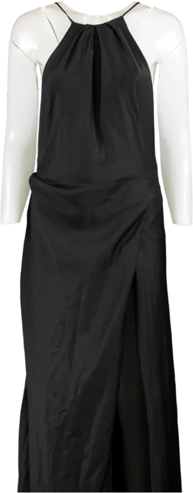 House of CB Black Zanab Halter Maxi Dress XS