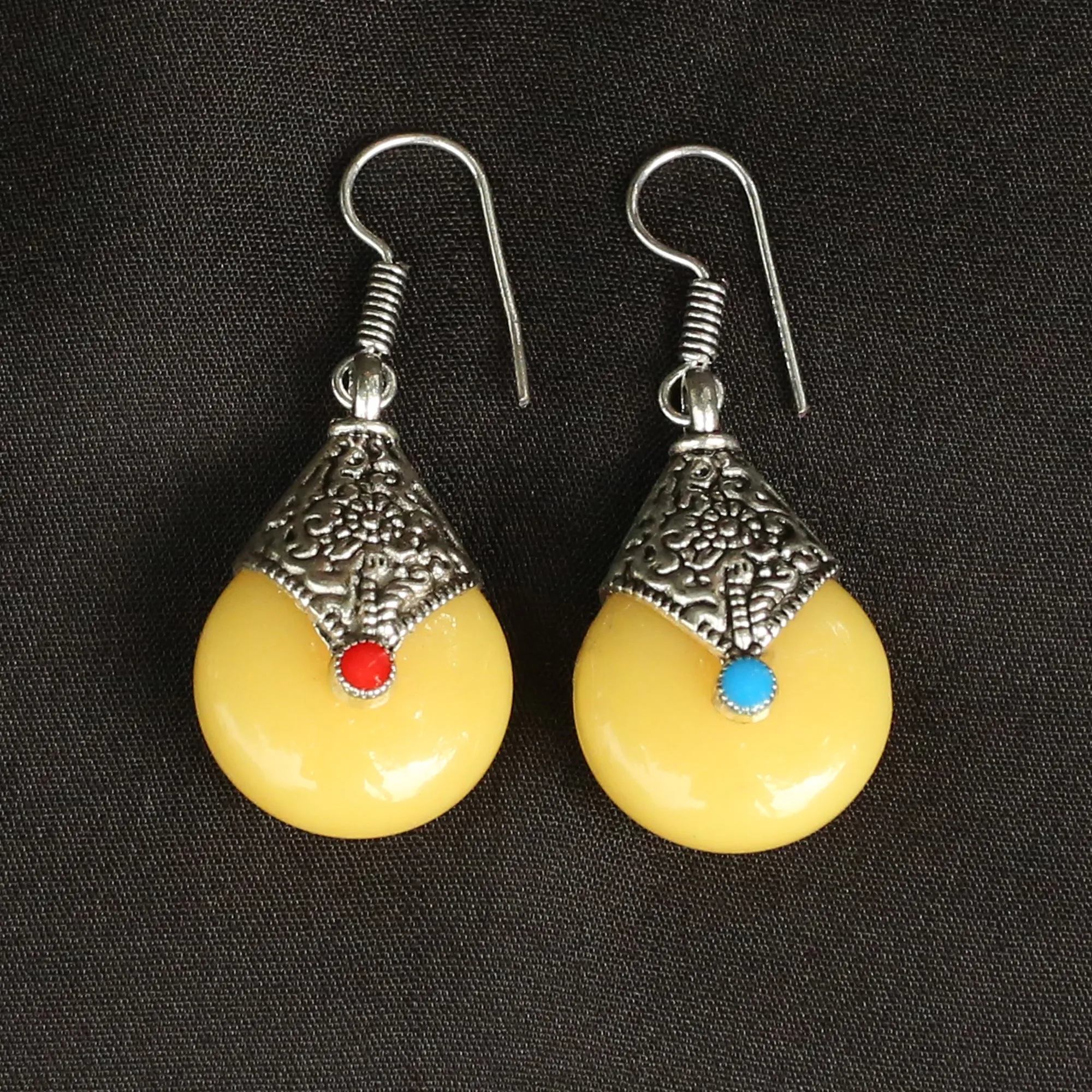 Imeora  Yellow Drop Earrings