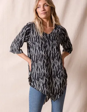 Island Batik Tunic - Black - Small, Medium and Large Only