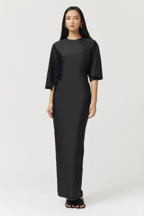 Ivy Cap Sleeve Maxi - Black