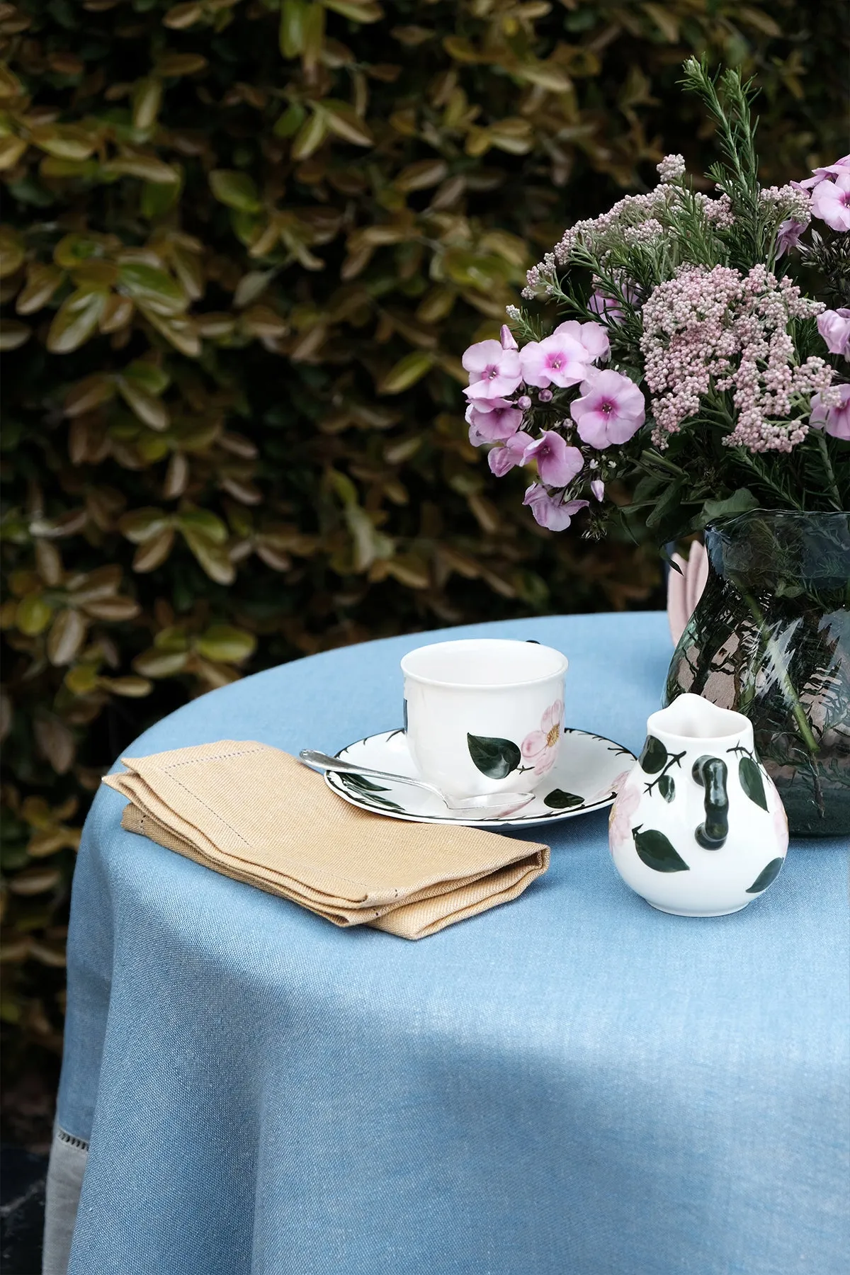 JACQUARD LINEN TABLECLOTH